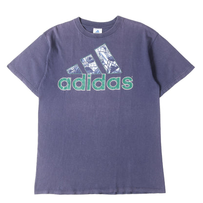 [GOODフェード] 90s 万国旗タグ ビッグロゴプリント Tシャツ USA製