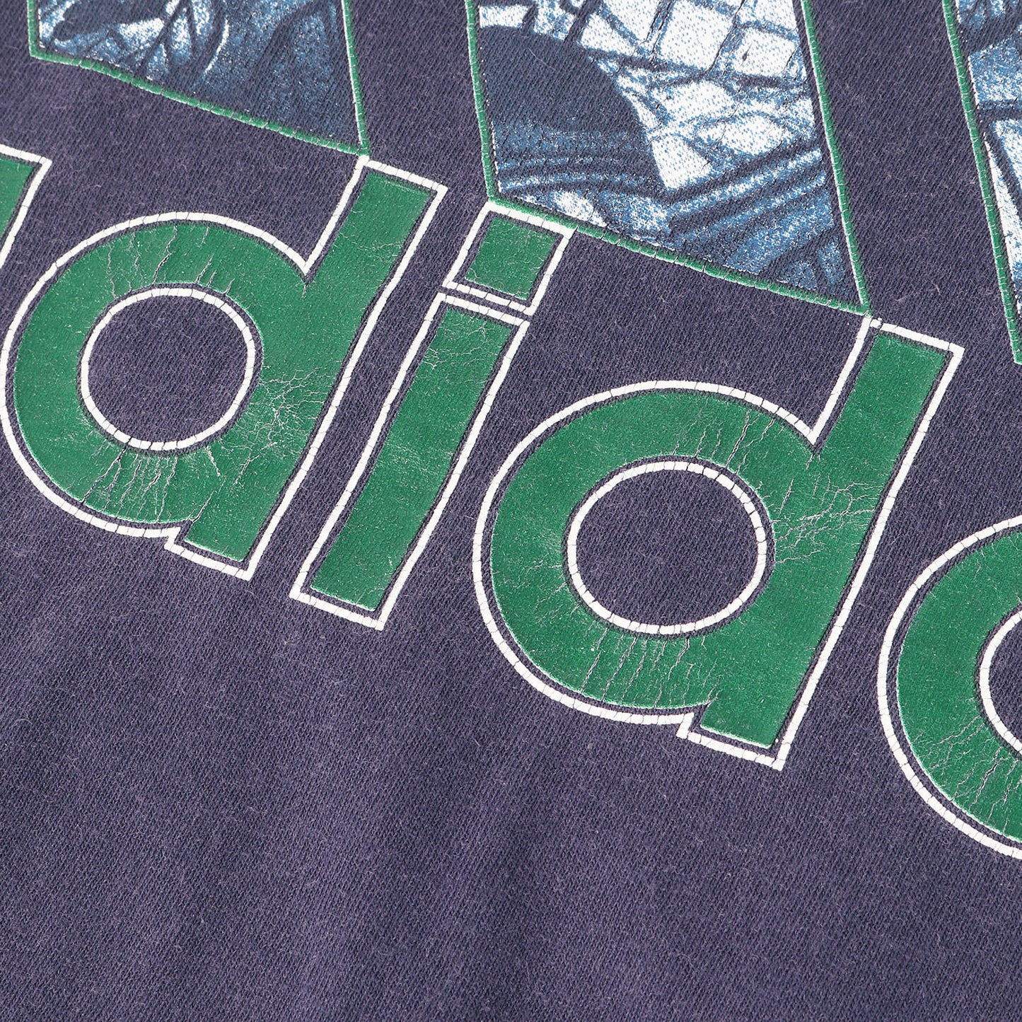[GOODフェード] 90s 万国旗タグ ビッグロゴプリント Tシャツ USA製