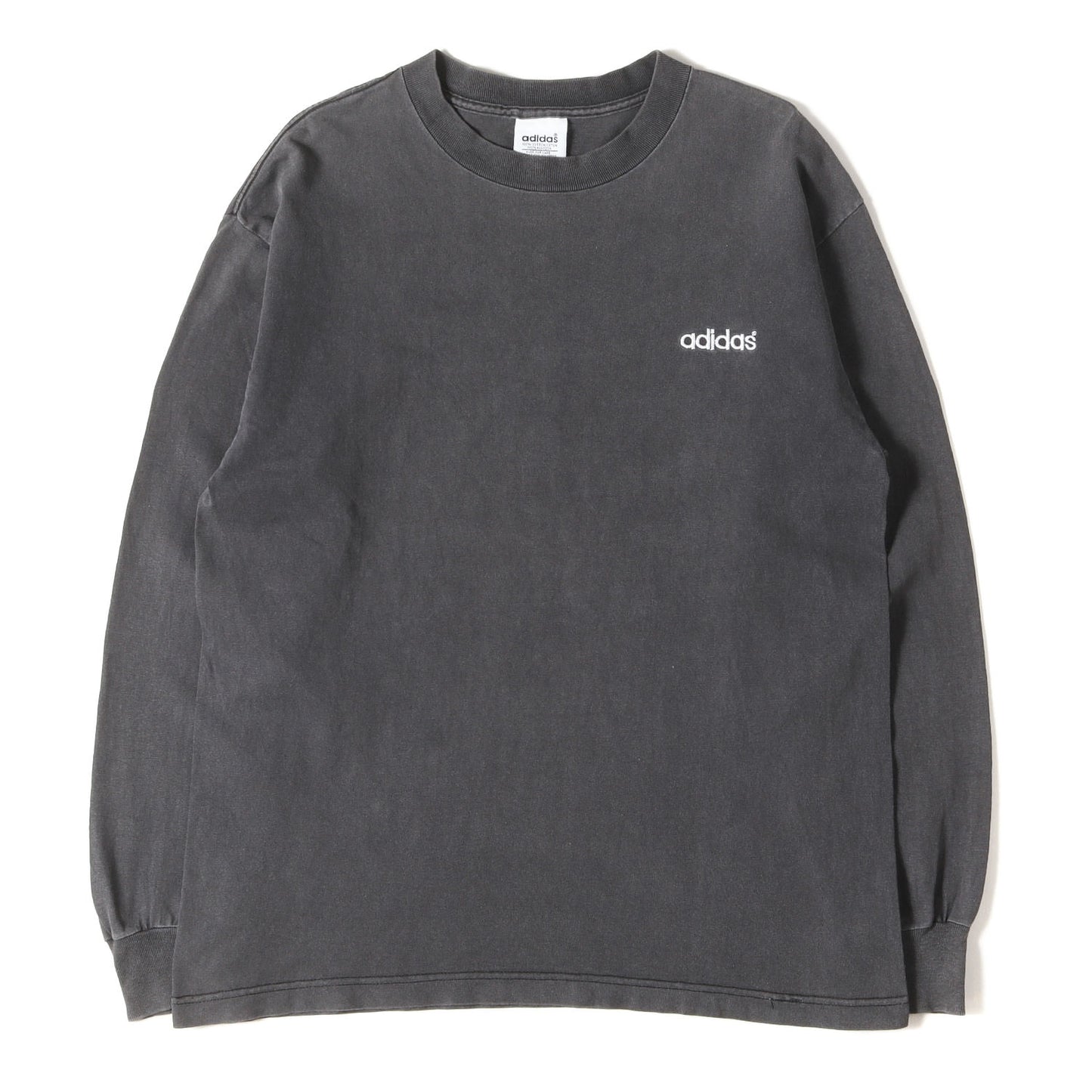 [USA製 万国旗タグ] 90s ロゴ刺繍 クルーネック ロングスリーブ Tシャツ