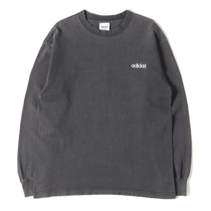 [USA製 万国旗タグ] 90s ロゴ刺繍 クルーネック ロングスリーブ Tシャツ