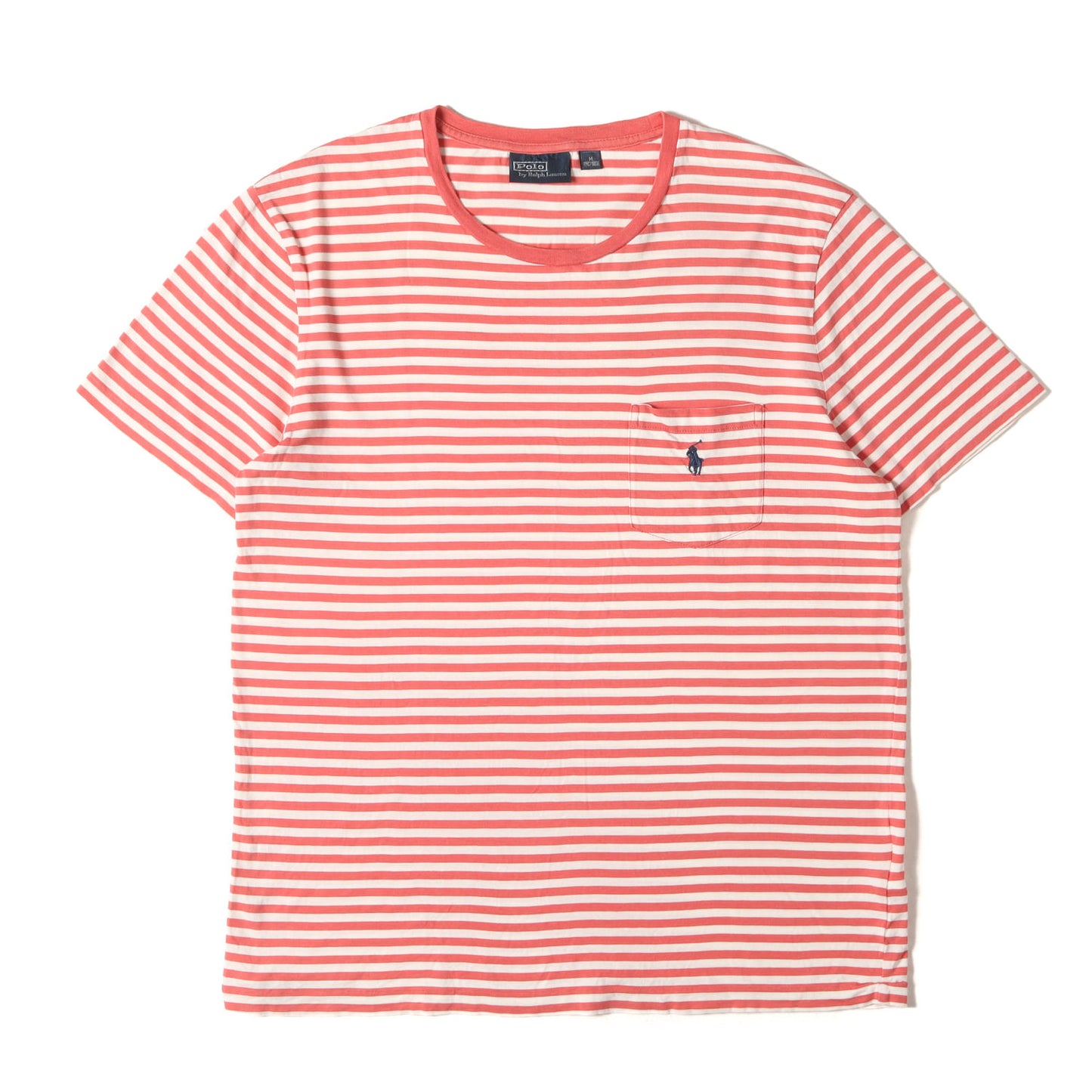 ワンポイント刺繍 ボーダー ポケット Tシャツ