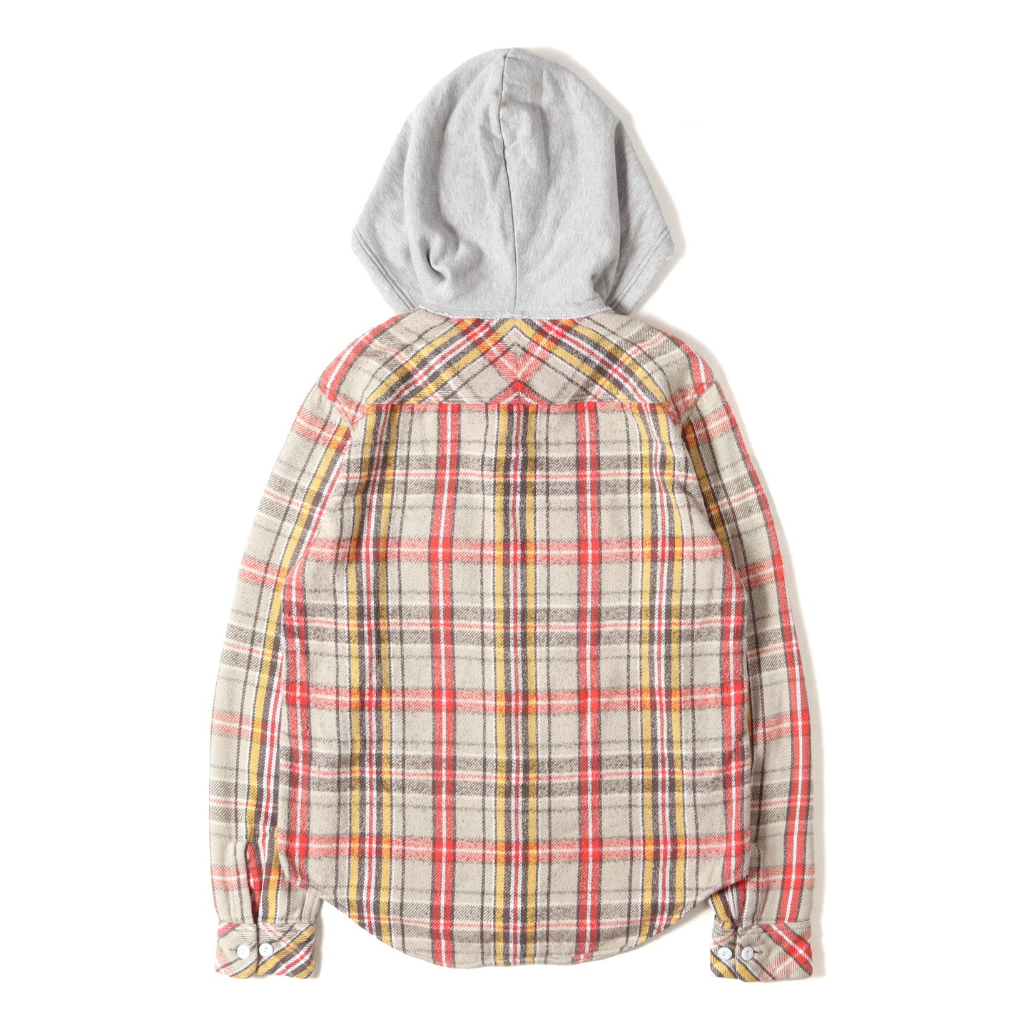 05AW THS期 フード付き ヘビー チェック ネルシャツ