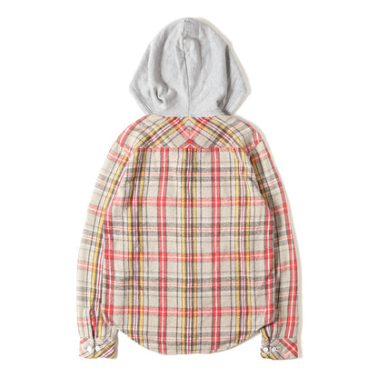 05AW THS期 フード付き ヘビー チェック ネルシャツ