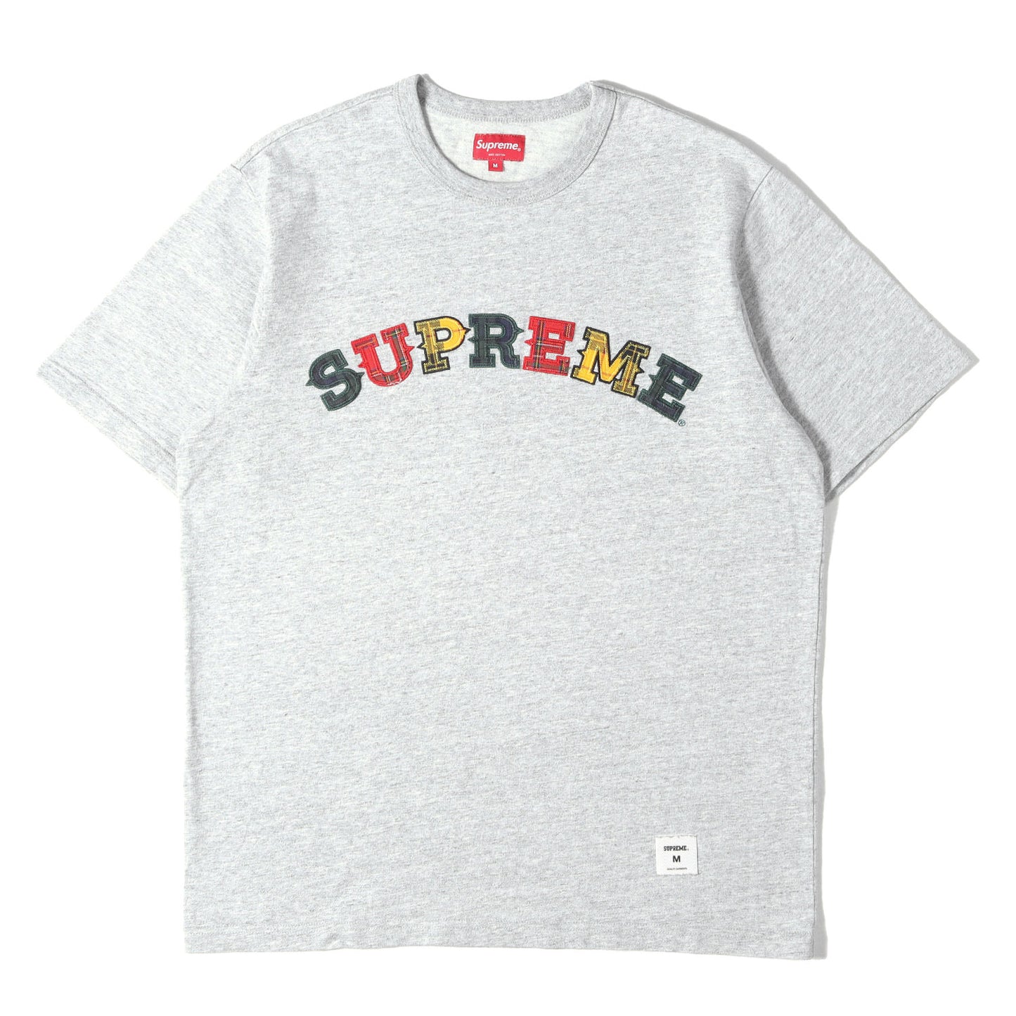 20AW チェック柄 アップリケロゴ ヘビー Tシャツ(Plaid Applique S/S Top)