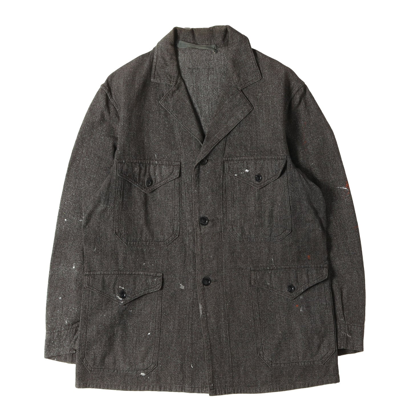 [フレンチヴィンテージ] 40s - 50s ごま塩 ブラックシャンブレー ワークジャケット
