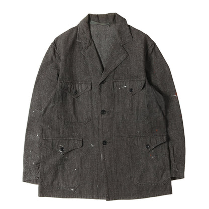 [フレンチヴィンテージ] 40s - 50s ごま塩 ブラックシャンブレー ワークジャケット