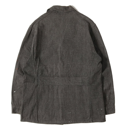 [フレンチヴィンテージ] 40s - 50s ごま塩 ブラックシャンブレー ワークジャケット