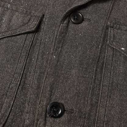 [フレンチヴィンテージ] 40s - 50s ごま塩 ブラックシャンブレー ワークジャケット