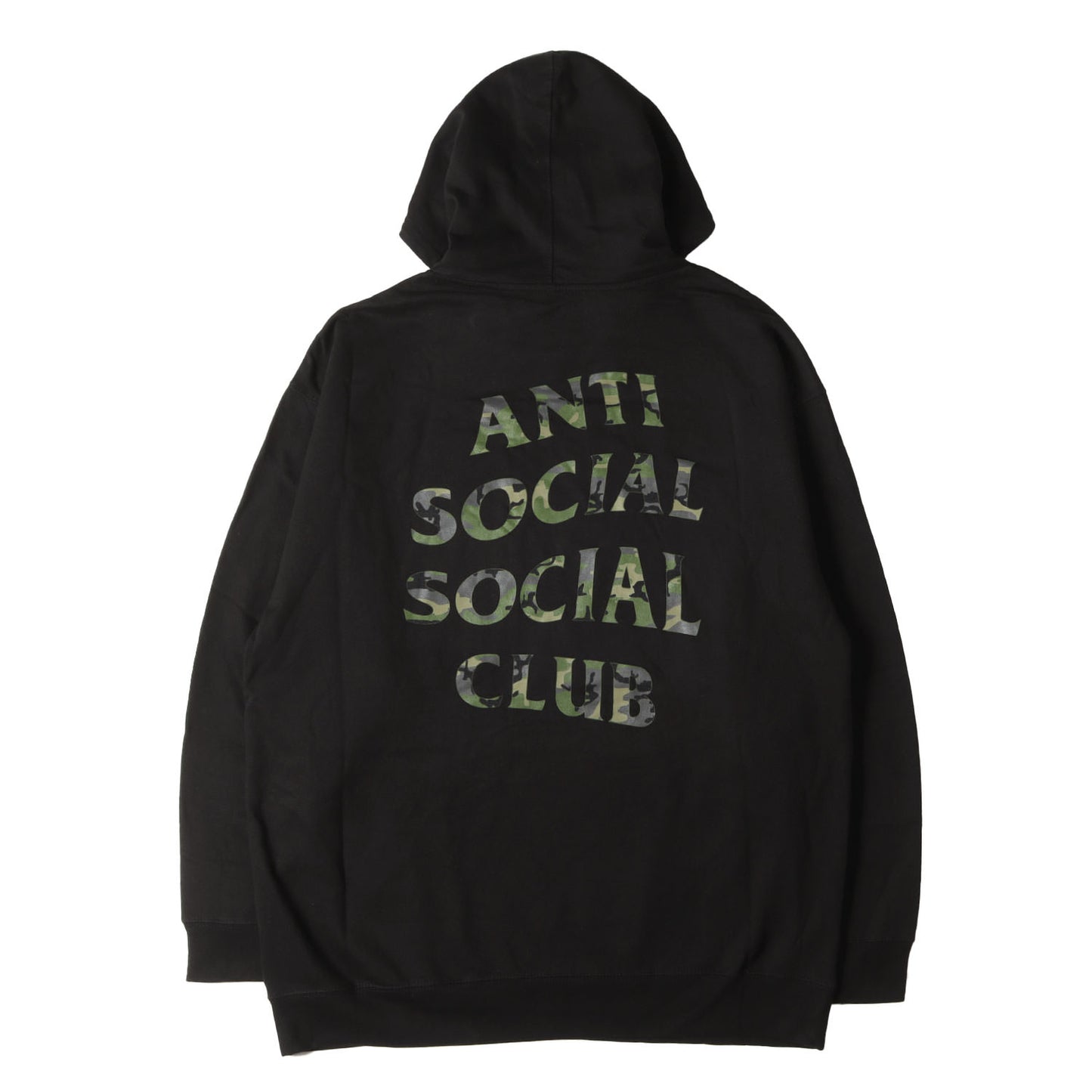 カモフラージュロゴ スウェットパーカー(Woody Black Hoody)