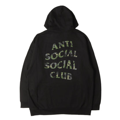 カモフラージュロゴ スウェットパーカー(Woody Black Hoody)
