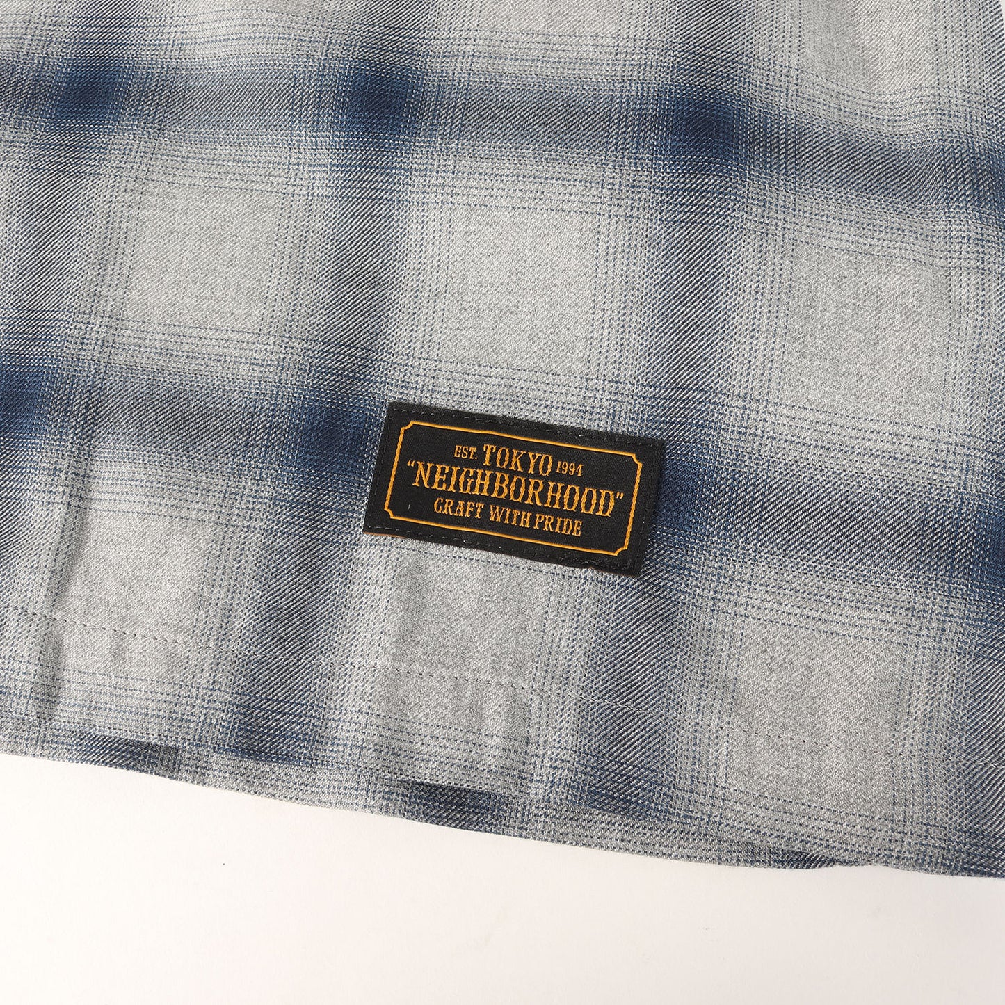 オンブレチェック オープンカラー 半袖シャツ(B&C / R-SHIRTS. SS)
