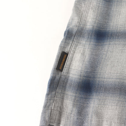 オンブレチェック オープンカラー 半袖シャツ(B&C / R-SHIRTS. SS)