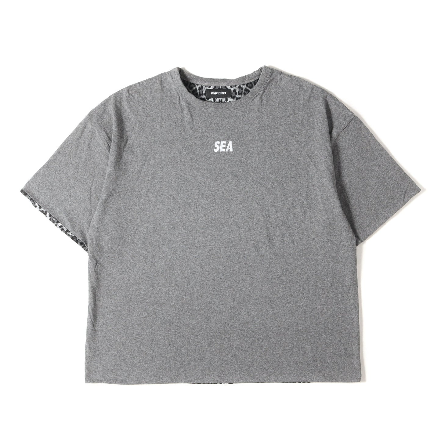 20SS レオパード柄 リバーシブル オーバーサイズ Tシャツ(LEOPARD RIVERSIBLE CUT-SEWN)