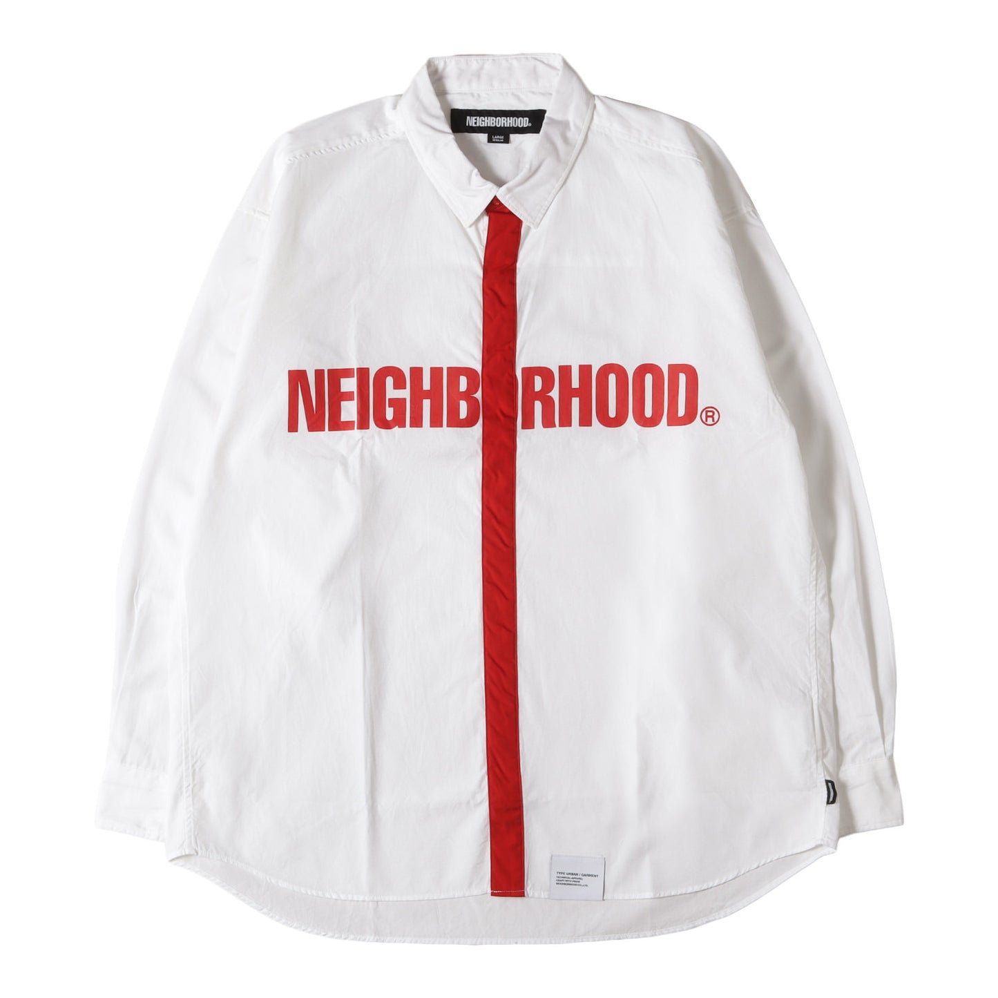 23SS ブランドロゴ フェイクタイ付き シャツ(TIE SHIRT LS)