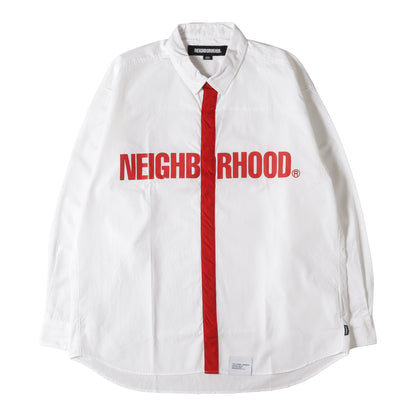 23SS ブランドロゴ フェイクタイ付き シャツ(TIE SHIRT LS)