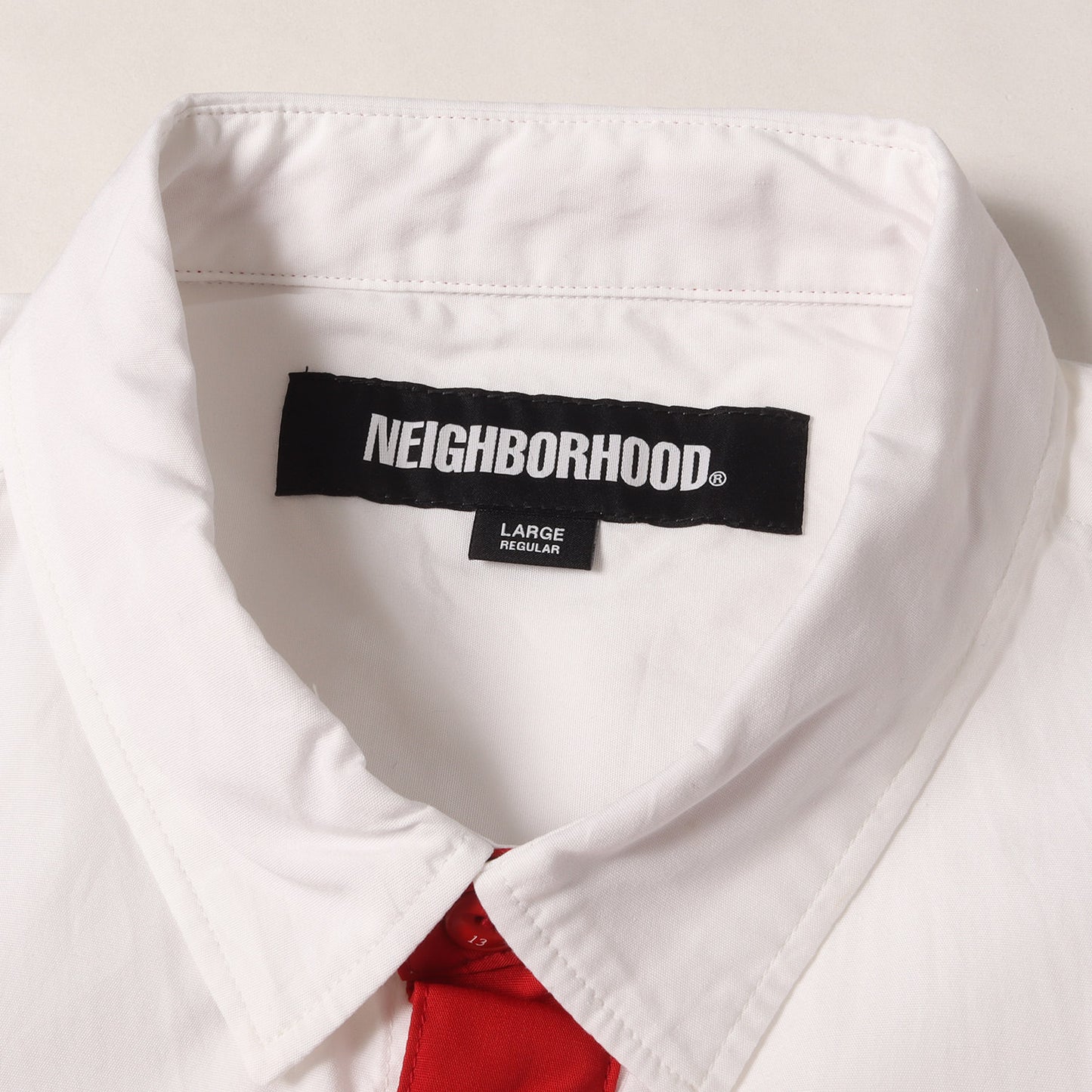 23SS ブランドロゴ フェイクタイ付き シャツ(TIE SHIRT LS)