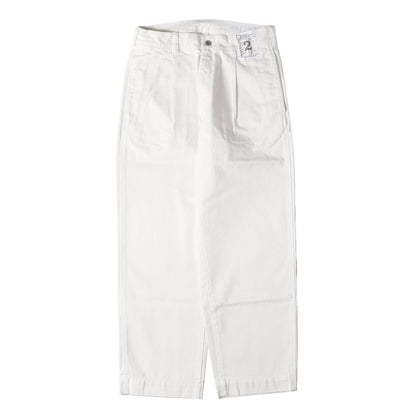 24AW 1タック ワイドテーパード ホワイト デニムパンツ(BW. TUCK PANTS)