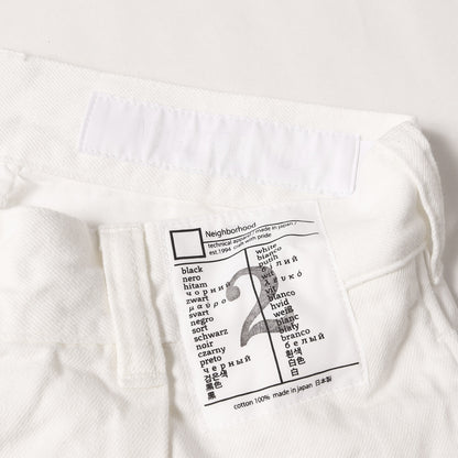 24AW 1タック ワイドテーパード ホワイト デニムパンツ(BW. TUCK PANTS)