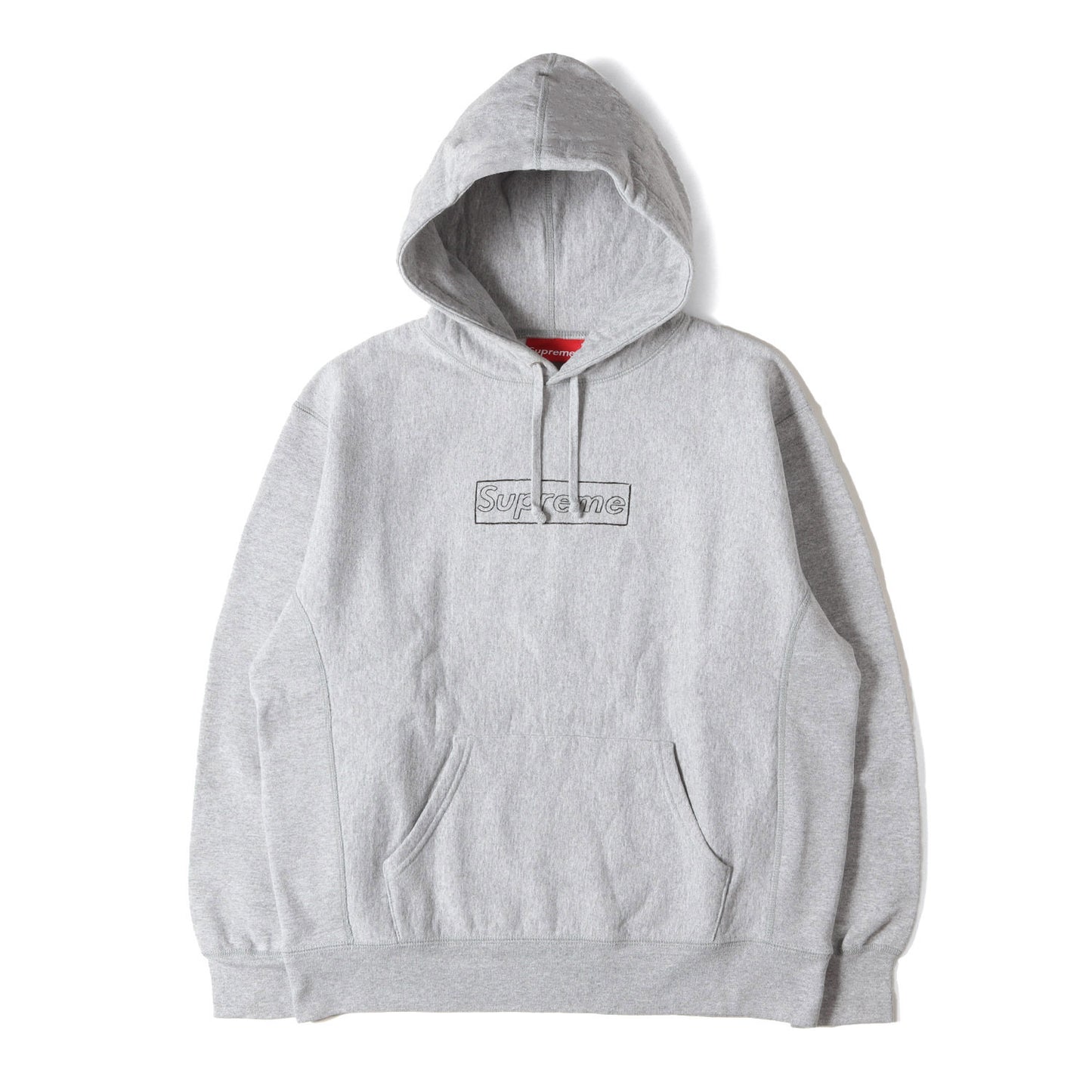 21SS ×KAWS チョーク BOXロゴ スウェットパーカー(Chalk Logo Hooded Sweatshirt)