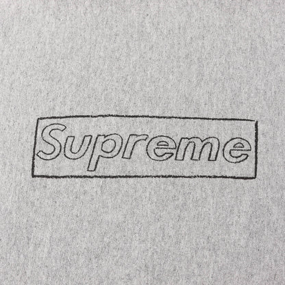 21SS ×KAWS チョーク BOXロゴ スウェットパーカー(Chalk Logo Hooded Sweatshirt)