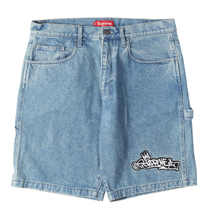 21SS ハンドスタイルロゴ ウォッシュド デニム ペインターショーツ(Handstyle Denim Painter Short)