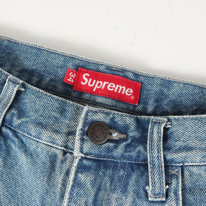 21SS ハンドスタイルロゴ ウォッシュド デニム ペインターショーツ(Handstyle Denim Painter Short)