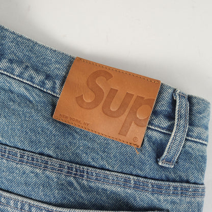 21SS ハンドスタイルロゴ ウォッシュド デニム ペインターショーツ(Handstyle Denim Painter Short)