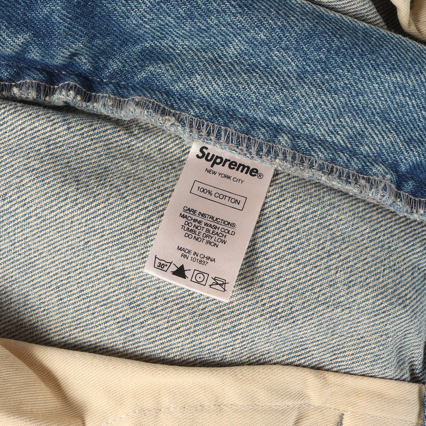 21SS ハンドスタイルロゴ ウォッシュド デニム ペインターショーツ(Handstyle Denim Painter Short)