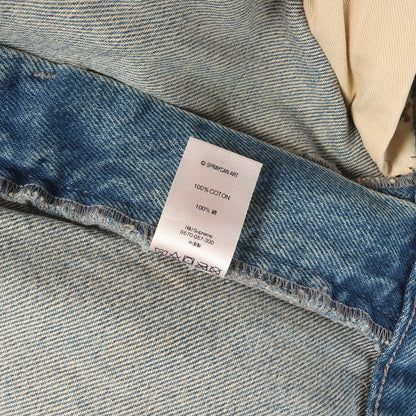 21SS ハンドスタイルロゴ ウォッシュド デニム ペインターショーツ(Handstyle Denim Painter Short)