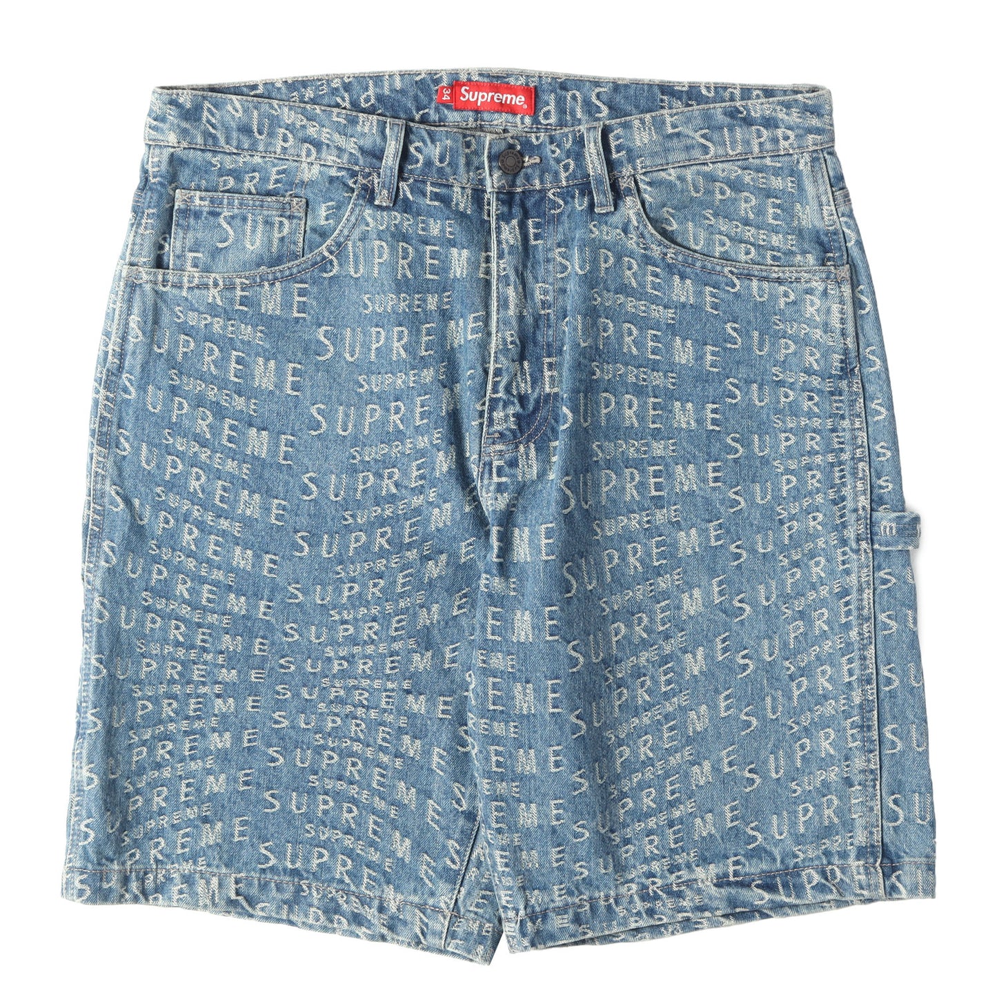 21SS ワープ ジャガード デニム ペインター ショーツ(Warp Jacquard Logos Denim Painter Short)