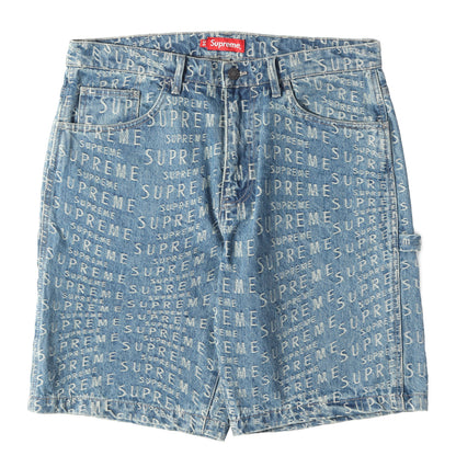 21SS ワープ ジャガード デニム ペインター ショーツ(Warp Jacquard Logos Denim Painter Short)