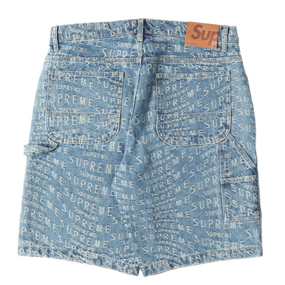 21SS ワープ ジャガード デニム ペインター ショーツ(Warp Jacquard Logos Denim Painter Short)
