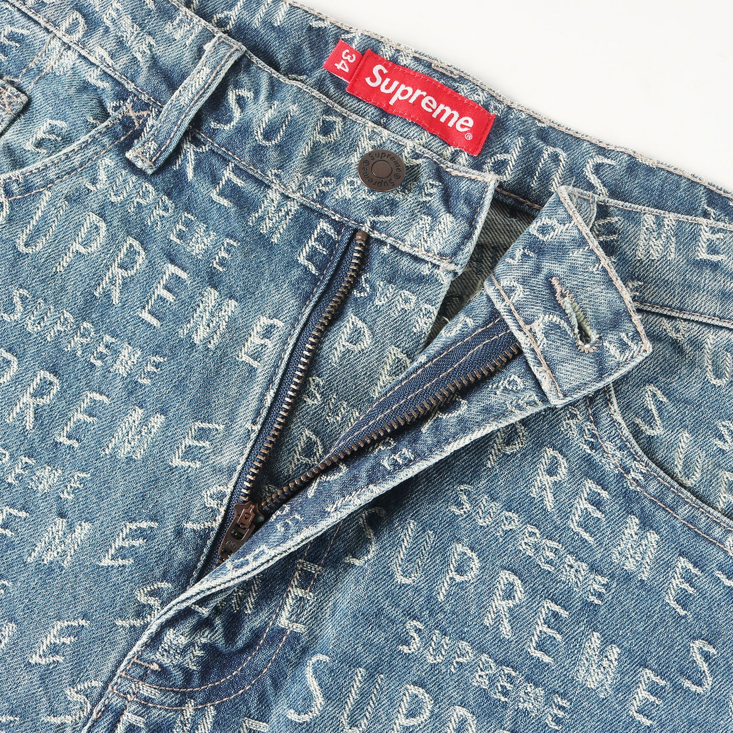 21SS ワープ ジャガード デニム ペインター ショーツ(Warp Jacquard Logos Denim Painter Short)