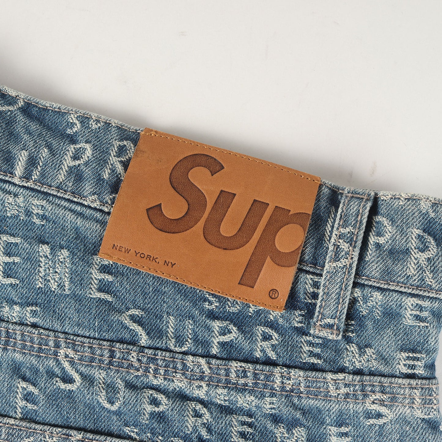 21SS ワープ ジャガード デニム ペインター ショーツ(Warp Jacquard Logos Denim Painter Short)