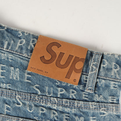 21SS ワープ ジャガード デニム ペインター ショーツ(Warp Jacquard Logos Denim Painter Short)