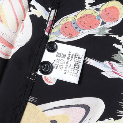 [新品 人気モデル] HINOYA別注 スペースシップ柄 レーヨン アロハシャツ / KUONAKAKAI実名復刻 SPECIAL EDITION SS38909HY