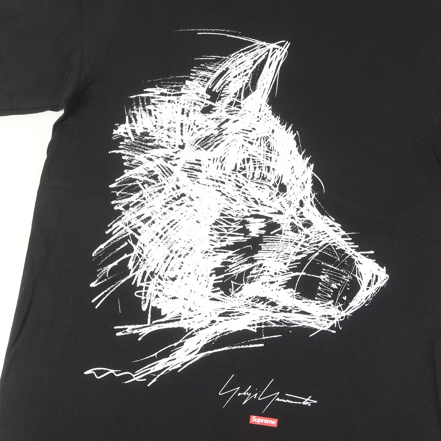 20AW ×Yohji Yamamoto ウルフ グラフィック Tシャツ(Scribble Wolf Tee)