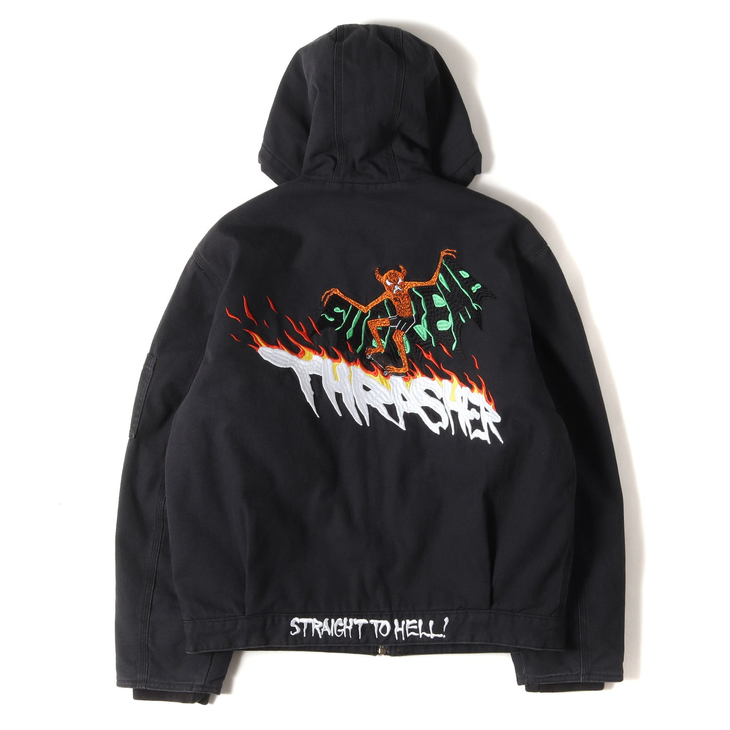 24AW ×THRASHER ×NECK FACE グラフィック刺繍 キャンバス ワークジャケット(Hooded Work Jacket)