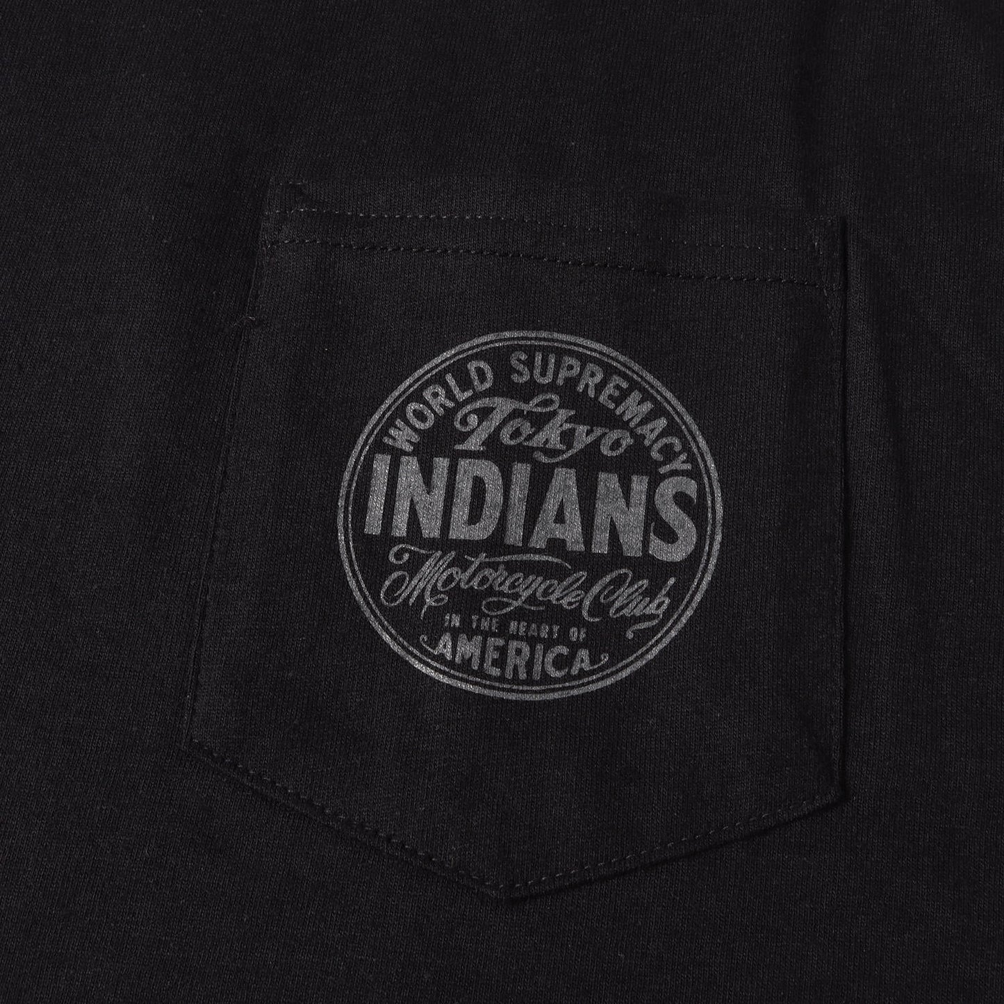 26SS Tokyo Indians 東京インディアンズプリント ロングスリーブ ポケット Tシャツ