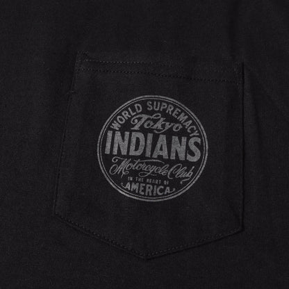 26SS Tokyo Indians 東京インディアンズプリント ロングスリーブ ポケット Tシャツ
