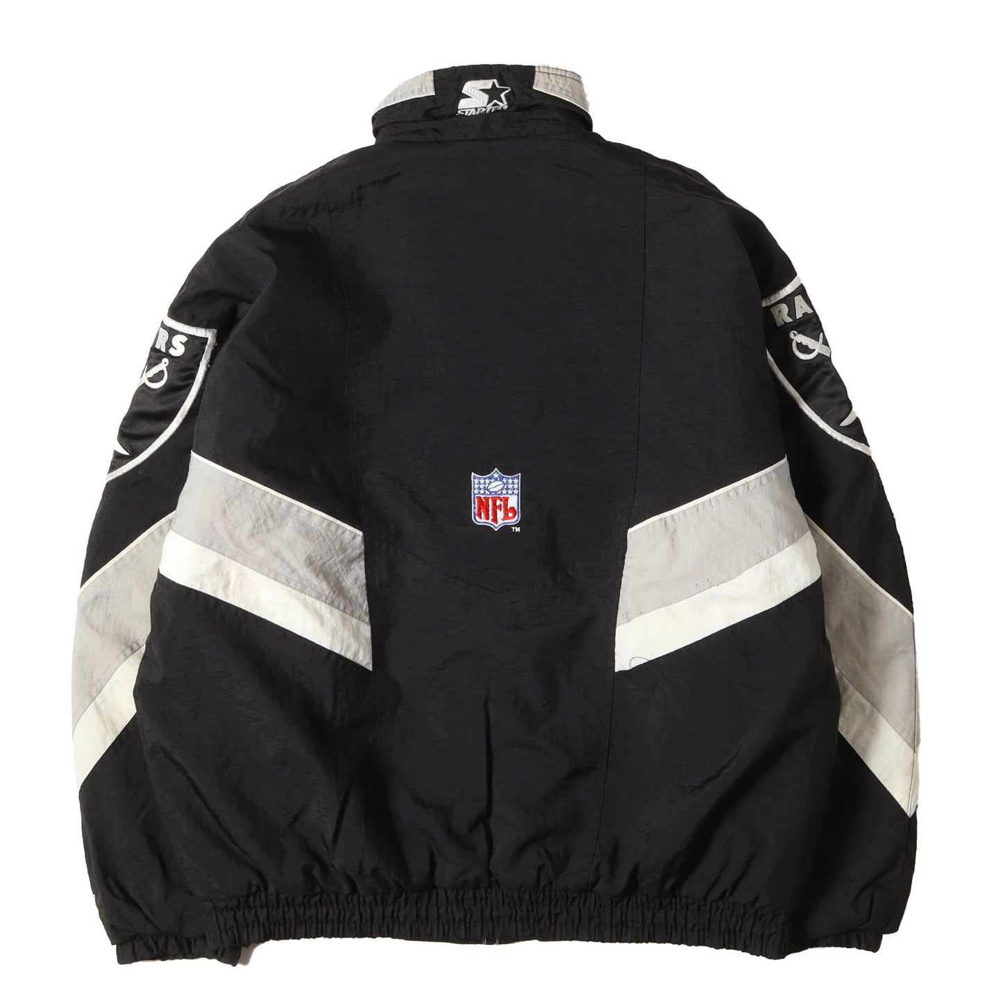 90s NFL オークランド・レイダース ナイロン 中綿 フルジップ ジャケット