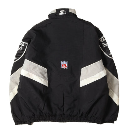 90s NFL オークランド・レイダース ナイロン 中綿 フルジップ ジャケット