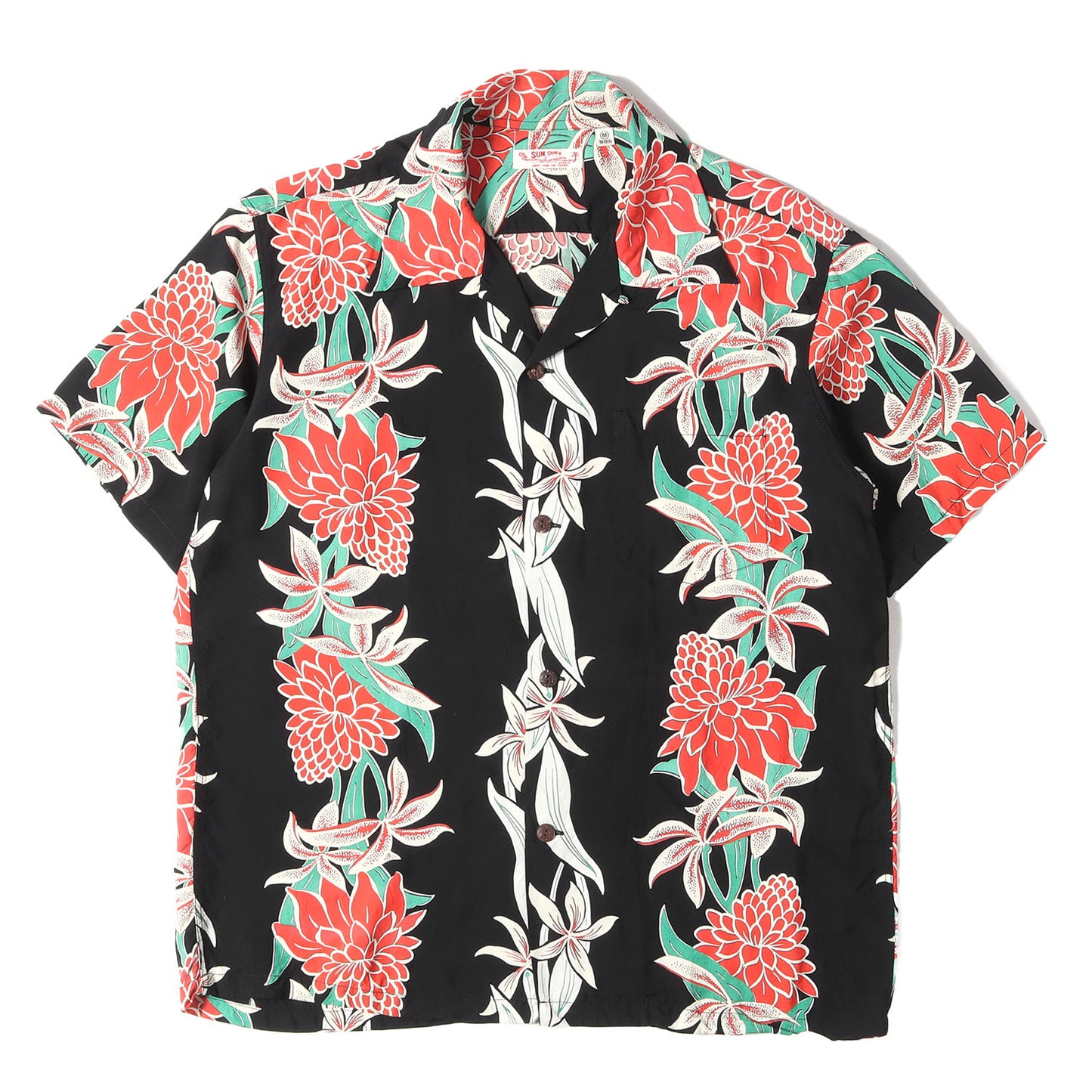 トーチジンジャー柄 レーヨン アロハシャツ (BLOOMS OF TORCH FLOWER) SS39024