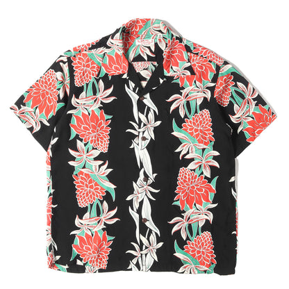 トーチジンジャー柄 レーヨン アロハシャツ (BLOOMS OF TORCH FLOWER) SS39024