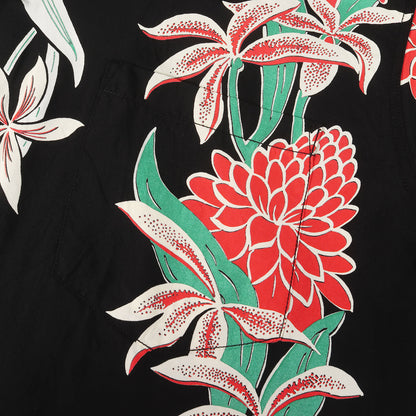 トーチジンジャー柄 レーヨン アロハシャツ (BLOOMS OF TORCH FLOWER) SS39024