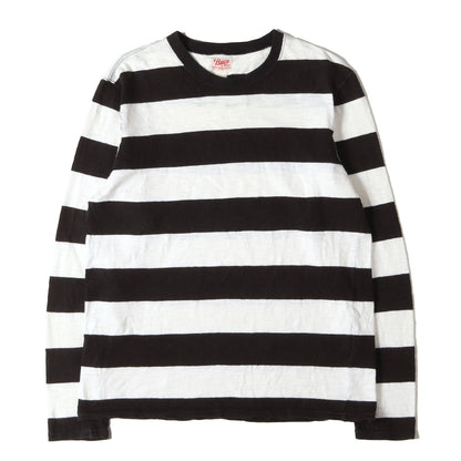 BUCO コットンスラブ ボーダー ロングスリーブ Tシャツ