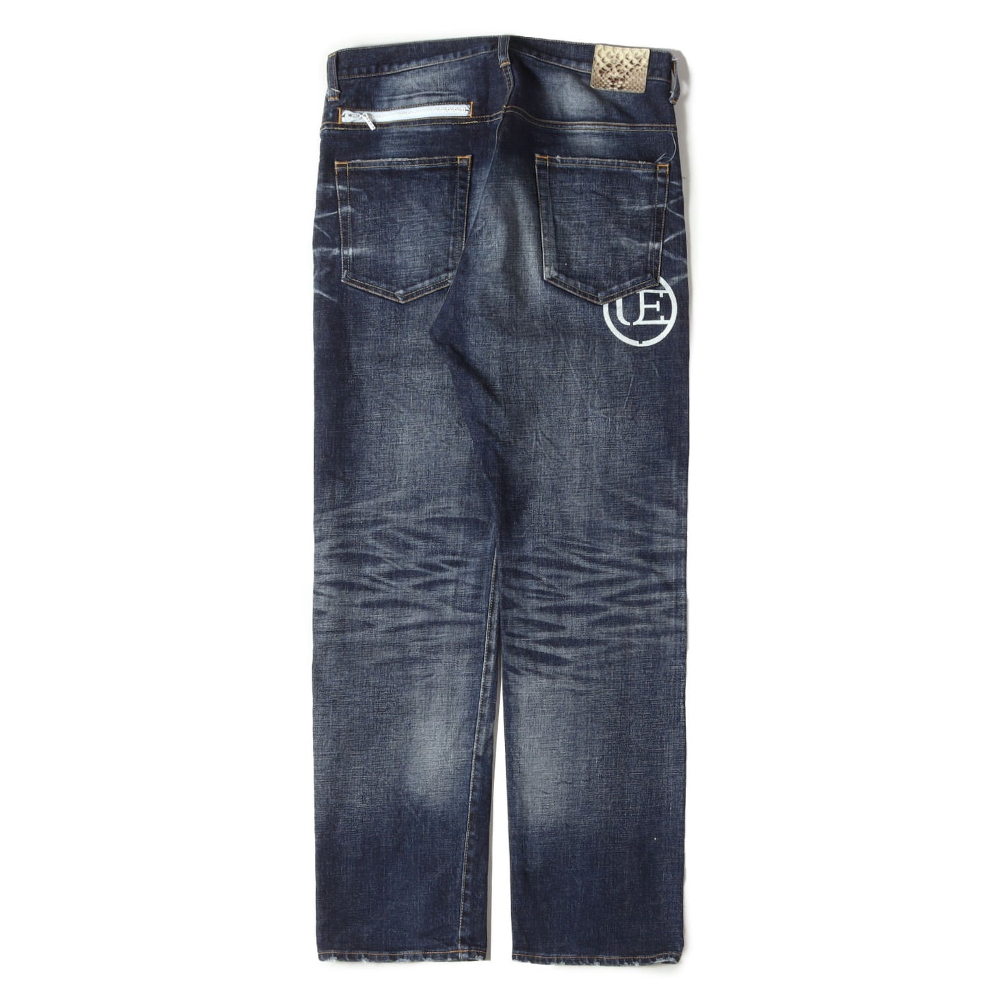 ヴィンテージ加工 ストレッチ スリム デニムパンツ(SLIM-FIT STRETCH DAMAGED JEANS)