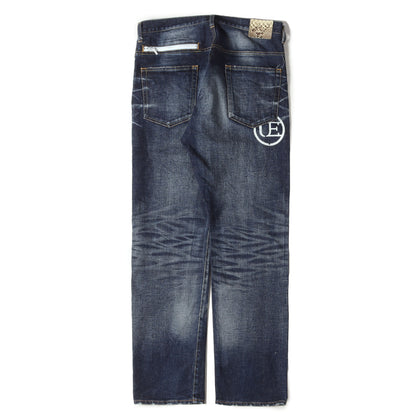 ヴィンテージ加工 ストレッチ スリム デニムパンツ(SLIM-FIT STRETCH DAMAGED JEANS)