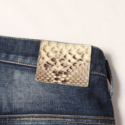 ヴィンテージ加工 ストレッチ スリム デニムパンツ(SLIM-FIT STRETCH DAMAGED JEANS)