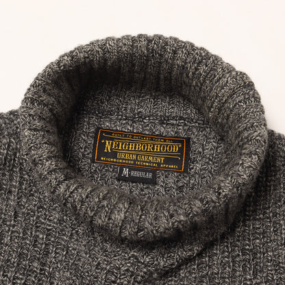 00s ワッペン付き タートルネック ウールニット セーター(BASS / W-TURTLE. LS)